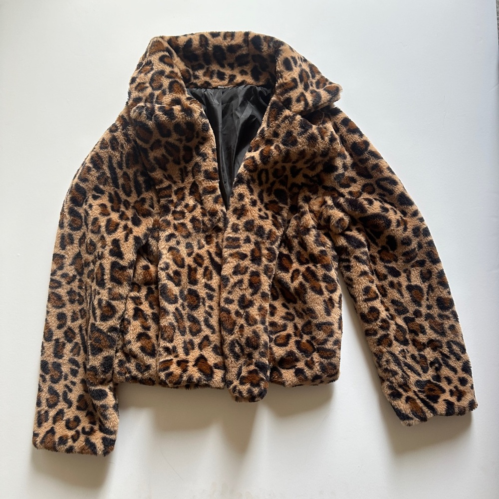Leopard Print fluffy jacket